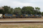 CSX 494, 875, & 964 back train Q583-07 out of the yard